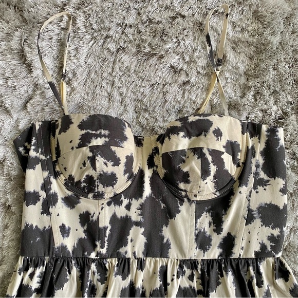 Moda International Black & White Print Dress Size 6 - Picture 4 of 9